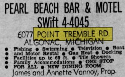 Colony Motel (Pearl Beach Bar & Motel) - June 1959 Ad (newer photo)